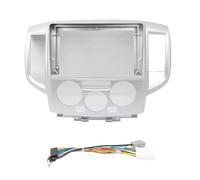 LTQSIV Montaje Autoradio Marco Marco De Radio para Coche Accesorio Doble DIN De 9 Pulgadas Panel Plástico para Nissan NV200 2010-2018 Kit Montaje para Tablero(Silver Frame Cable)