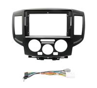 LTQSIV Montaje Autoradio Marco Marco De Radio para Coche Accesorio Doble DIN De 9 Pulgadas Panel Plástico para Nissan NV200 2010-2018 Kit Montaje para Tablero(Black Frame Cable)