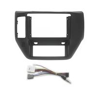 LTQSIV Montaje Autoradio Marco Radio De Coche 9 Pulgadas para Nissan para Patrol V5 Y61 2004-2012 Reproductor Vídeo Audio Estéreo 2 DIN Kit De Montaje En Tablero(Black LHD,Frame Kit and Cable)