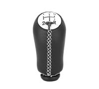 LTQSIV Para RENAULT Para Laguna Para Megane 2 MK2 II Para Clio 3 III MK3 Para Scenic 2 Perilla Cambio Marchas 5 Velocidades Para Automóvil Con Adaptador(White Line Leather)