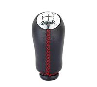 LTQSIV Para RENAULT Para Laguna Para Megane 2 MK2 II Para Clio 3 III MK3 Para Scenic 2 Perilla Cambio Marchas 5 Velocidades Para Automóvil Con Adaptador(Red Line Leather)