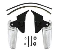LTQSIV Reposapiés Motocicleta Pedales Plegables Moto Pedales Modificados para P&iaggio Vespa Primavera LX LXV 150 125 Estriberas Motocicleta(Plata)
