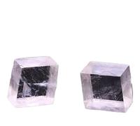 LTRAJUYNH 1 Cubo de calcita óptica Transparente (490-500 g), Piedra islandesa y Cristal en Bruto