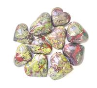 LTRAJUYNH 1KG Crystal Dragon Blood Stone Love Heart Palm Ornaments Semi Precious Gemstone for Spiritual Home Decor (Size : 2Pcs)