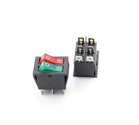LTRAJUYNH 1Pcs 12V Switch KCD4 Boat-Shaped Rocker Power Button on-0ff Red Green Light