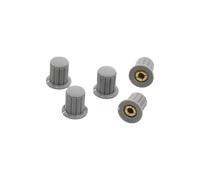 LTRAJUYNH 5 Pcs 4mm Shaft Insert Dia Brass Tone Core Potentiometer Control Knobs