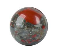 LTRAJUYNH African Bloodstone Crystal Divination Sphere, Ball Sculpture,Feng Shui Gemstone Figurine for Home Tabletop Indoor Decoration,70~75mm