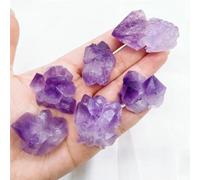 LTRAJUYNH Beautiful Amethyst Cluster Flower Irregular Crystal Quartz Aquarium Gift (Size : 10PCS)