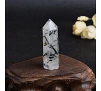 LTRAJUYNH Beautiful Black Tourmaline Crystal Column Magic Wand Stone (Size : 4-5cm)