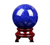 LTRAJUYNH Blue Crystal Ball Rough Stone Smelting Home Office Feng Shui Ornaments for Divination Camera Photo Shoot Landscape Decoration,Blue-10cm/3.9in