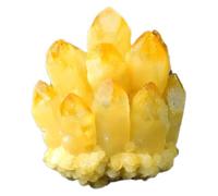 LTRAJUYNH Citrine Cluster Crystal, Yellow Rock, Stone Quartz Gemstone for Home Decoration Ornament,240~300g