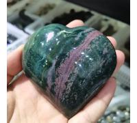 LTRAJUYNH Colorful Ocean Jasper Crystal Carved Love Heart decorates The Room Home Decor(71-80mm)