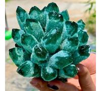 LTRAJUYNH Decorative Ornaments Green Tibetan Quartz Crystal Cluster Office Ornament Gift (Size : 900-1000g)