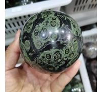LTRAJUYNH Green Peacock Eye Stone Crystal Ornaments Home Decoration Room Decor(71-80mm)