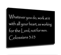 LTRAJUYNH Motivational Quote Do Everything with Heart Poster Modern Minimalist Wall-Art Canvas Print for Home Office Farmhouse Living Room(Framed,12x18inch(30x45cm))