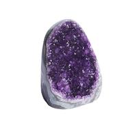 LTRAJUYNH Raw Amethyst Geode Purple Crystal Quartz Cluster Dream Thunder Stone Home Decoration Ornaments (Size : 100-300g)