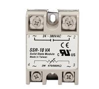 LTRAJUYNH Solid State Relay SSR-40VA 10VA 15VA 25VA 50VA 60VA 75VA 80VA 100VA 470-560k Ohm to 24-380VAC Resistance Regulator(SSR-10VA)