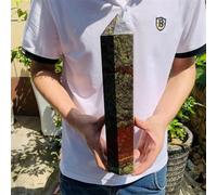 LTRAJUYNH Stone Dragon Blood Column Obelisk Crystal Wand Point(80-100g)