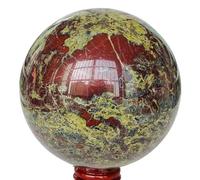 LTRAJUYNH Stone Dragon Blood Quartz Sphere Crystal Ball (1100-1200g)