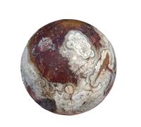 LTRAJUYNH Stone Mexican Agate Ore Ball Quartz Crystal Home Office Decoration Gift(Size:9-9.5cm)