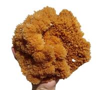 LTRAJUYNH Stone Orange Calcite Ore Cluster Quartz Crystal Home Office Decoration(Size:200-250g)