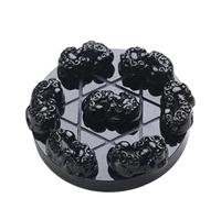 LTRAJUYNH Very Beautiful Seven Star Array Colorful Obsidian Quartz Crystal Ball with Plate