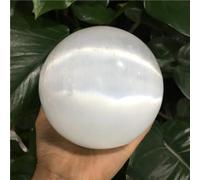 LTRAJUYNH White Flash Gypsum Selenite Sphere Ball Crystal Stone Gemstone Ornaments (Size : 1.7-2kg)