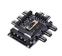 LTronics Adaptador de buje de controlador de ventilador con 2 niveles de control de velocidad, 3 pines, 12 V de potencia MOLEX, color negro