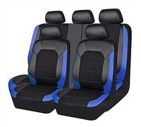 LTSRLL Coche Fundas de Asientos para Nissan Qashqai J12 2021-2023, Juegos de Cubreasientos Cuero PU Funda Protector de Asiento Cómodo Accesorios,A/Black-Blue
