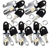 Ltsstoreuk - Paquete de 5 cerraduras de seguridad para buzón, cajón, armario, 30 mm con 10 llaves, cada cerradura con la misma llave
