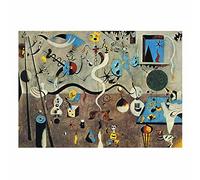 Ltt-Ydd-Ccl Joan Miro《Carnaval de Arlequín》Lienzos de Arte Abstracto-Decoración Pared-Lienzo Pinturas Pasillo Decorativo Poster Impresiones Decoración Del Hogar(70x100cm-28x39inch-Sin Marco)