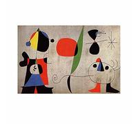 Ltt-Ydd-Ccl Joan Miro《Personaje》Lienzos de Arte Abstracto-Decoración Pared-Lienzo Pinturas Pasillo Decorativo Poster Impresiones Decoración Del Hogar(80x120cm-31x47inch-Sin Marco)