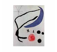 Ltt-Ydd-Ccl Joan Miro《poema yo》Lienzos de Arte Abstracto-Decoración Pared-Lienzo Pinturas Pasillo Decorativo Poster Impresiones Decoración Del Hogar(46x59cm-18x23inch-Sin Marco)
