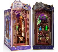 Ltteaoy Casa de Muñecas Miniatura DIY Book Nook con Luz LED y Pintura Fluorescente Regalo Creativo para Adultos Amantes de los Libros Navidad Cumpleaños Halloween