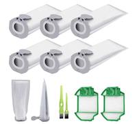 lttorjf 6 piezas aspiradora para Vorwerk Folletto VK7 FP7 Aspiradora 2 filtro motor 2 cepillos filtros de alta eficiencia fáciles de reemplazar, prolongan la vida de la aspiradora