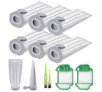 lttorjf 6 piezas aspiradora para Vorwerk Folletto VK7 FP7 aspiradora + 2 filtros de motor + 2 cepillos filtros de alta eficiencia fáciles de reemplazar, prolongan la vida de la aspiradora