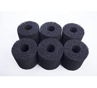 LTWHOME Almohadillas de filtro de espuma de carbono para Eheim 2628080 Aquaball 2208 2210 2212/60 130 180, Biopower 160 200 240 (paquete de 6)