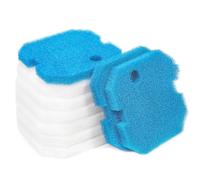 Sin Marca Estera de filtro Esponja de filtrado gruesa de color azul y Esponja de filtrado fina de color blanco de reemplazo para Eheim 2616260 Professional Pro 2 2226/2326/ 2026/2128 y Experience 350 (9 piezas por 3 esteras)