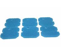 LTWHOME Estera de filtro Esponja de filtrado gruesa de color azul de reemplazo para Eheim 2616261 Professional Pro 2 2226/2326/ 2026/2128 y Experience 350 (6 piezas)