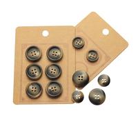LTWHOME INOTIONSTYLE IDD05232K - Juego de botones de 4 agujeros de 15/20 mm para traje de mujer, color marrón claro, 30 piezas
