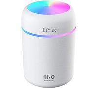 LtYioe Humidificador, Mini Humidificador con Alimentación USB, Función de luz Nocturna y apagado automático, 2 modos de niebla y ncionamiento silencioso, para para hogar, Oficina, Coche(blanco)