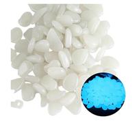 LTYKNGH Piedra Decorativa para Pecera 50 Uds. De Adornos for Acuario, Piedras Luminosas Que Brillan en la Oscuridad, guijarros Decorativos(White)
