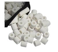 LTYKNGH Piedra Decorativa para Pecera Medios filtrantes for acuarios, carbón Activado, Anillos de cerámica, biobolas, Material Filtro Agua, Accesorios for(White,300g)
