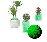 LTYKNGH Piedra Decorativa para Pecera Piedras Preciosas de luz Nocturna 1cm, fluorita Artificial Brillante, decoración peceras for Acuario, paisajismo, Piedras Colores, guijarros Brillantes(Green)