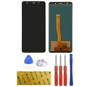 LTZGO Pantalla Repuesto para Samsung Galaxy A7 2018 A750N A750GN(DS) A750F A750FN Negro Táctil LCD Reemplazo Reparación Ensamblaje Digitalizador con Kit Cinta Adhesiva Herramientas (sin Marco)