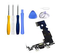 LTZGO Repuesto Conector Dock de Carga para iPhone 8 y iPhone SE 2020 Dock Connector Negro Puerto de Carga A1863 A1905 A1906, A2275 A2298 A2296 Port Cable Flex Herramientas Audio Jack,Micrófono,Antena