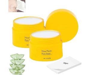 Lu-elle Pore Strips, Blackhead Remover Mask - 60 Pieces Pore Strips, Black head Remover Peel off Mask,Deep Pore Cleaner Nose Blackhead Remover Pore Strips,Black Head Remover for Face (2Pcs)