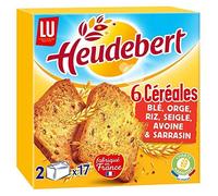 LU - Heudebert - Biscotte de cereales 300 g - 4 unidades - Se vende en un set