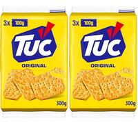 LU Tuc - Galletas Crackers Saladas Originales - Pack Ahorro de 3 x 100 g (Paquete de 2)
