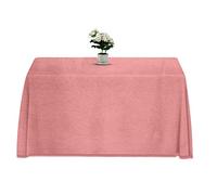 LUA VIKA Falda Mesa Camilla Rectangular Chenilla, Ropa Mesa Camilla Rectangular, Color Rosa, 70x120 cm